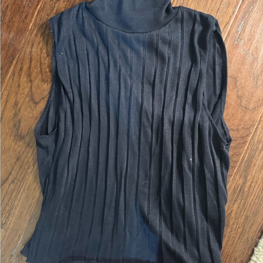 Zara Navy Blue Ribbed Matching Set